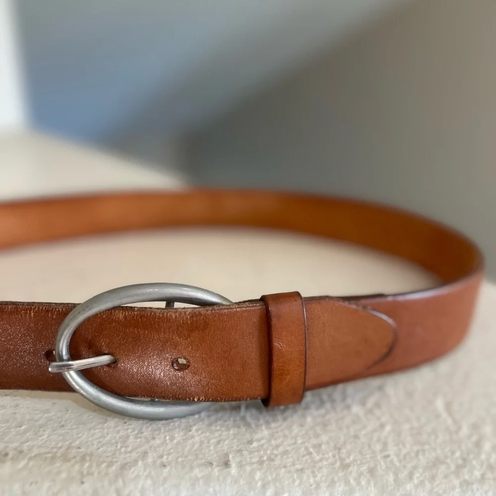 Mexico made brown‎ leather detachable belts sz 32 western work everyday unisex